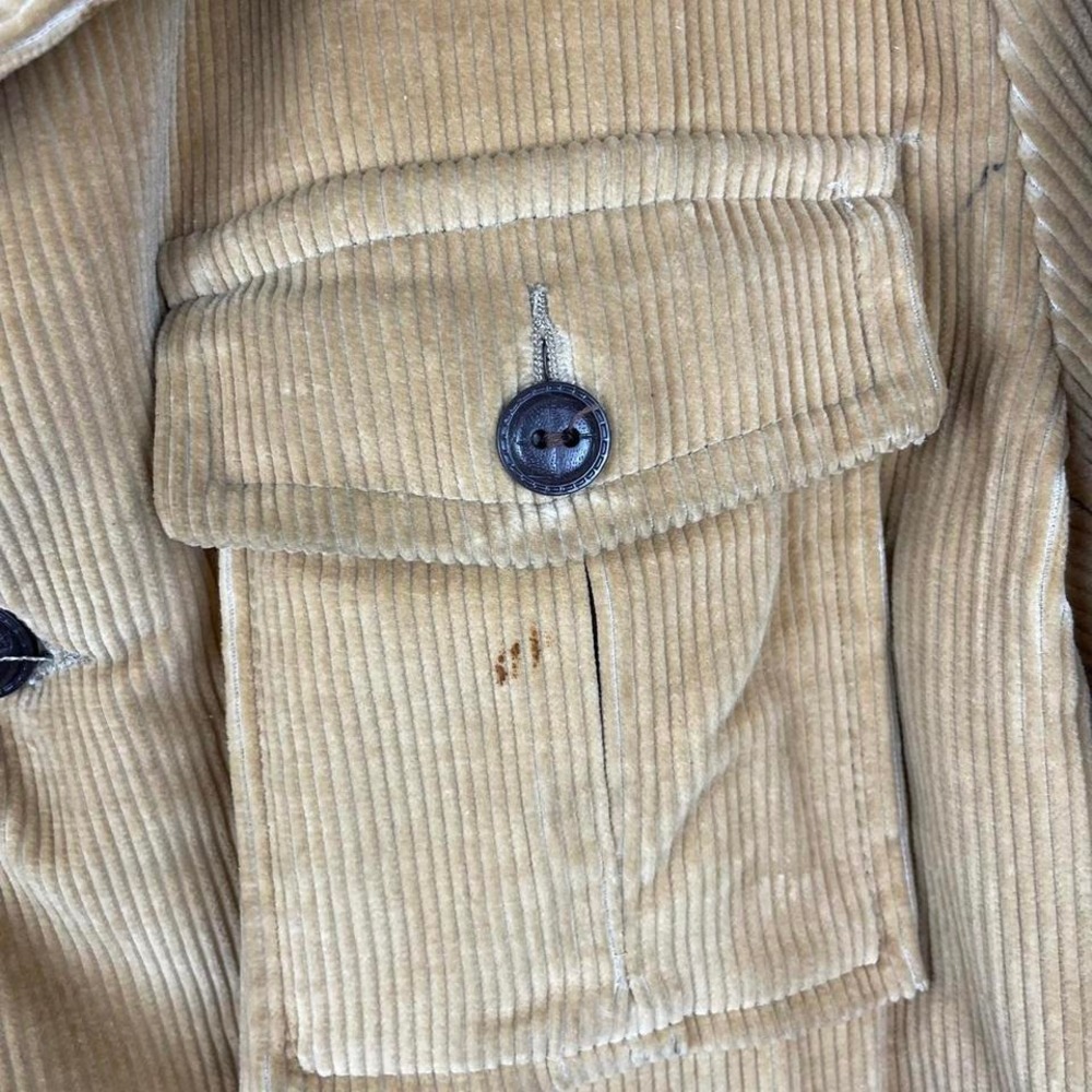 Vintage 70s Western Style Corduroy Sherpa Lined Belted Coat - Picture 4 of 8